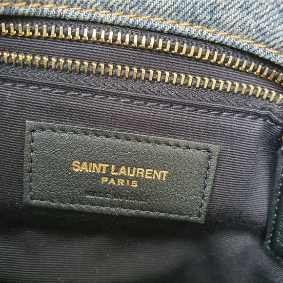 🆕 YSL Acid Denim Puffer Bag NEW 100% Authentic Yves Saint Laurent  Med NWT NEW - Picture 4 of 9